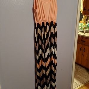 Floor length Chevron dress